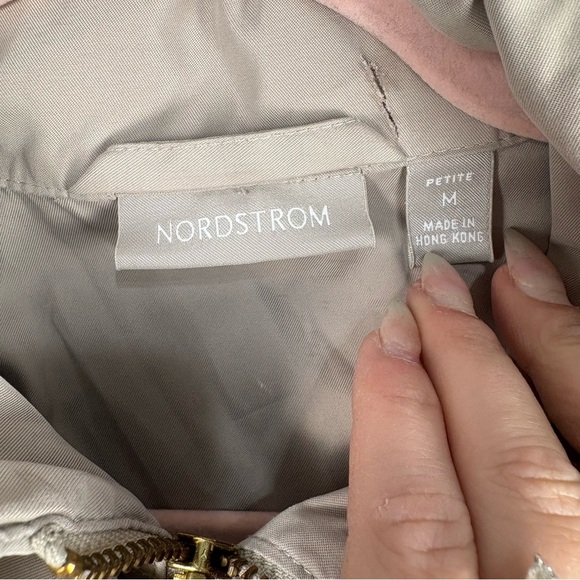 VTG Nordstrom Women's Creamy Jacket Petite M Hidden Hood - Picture 6 of 7